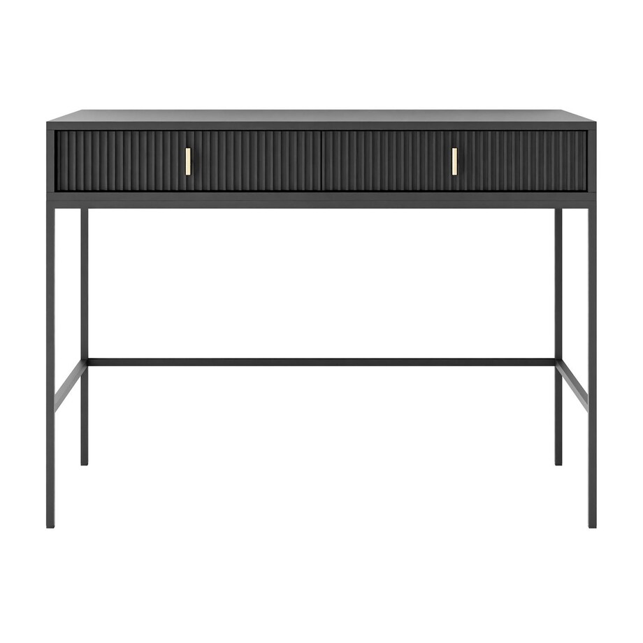 Konsola MIDNIGHT z szufladami na czarnym stelażu, czarna