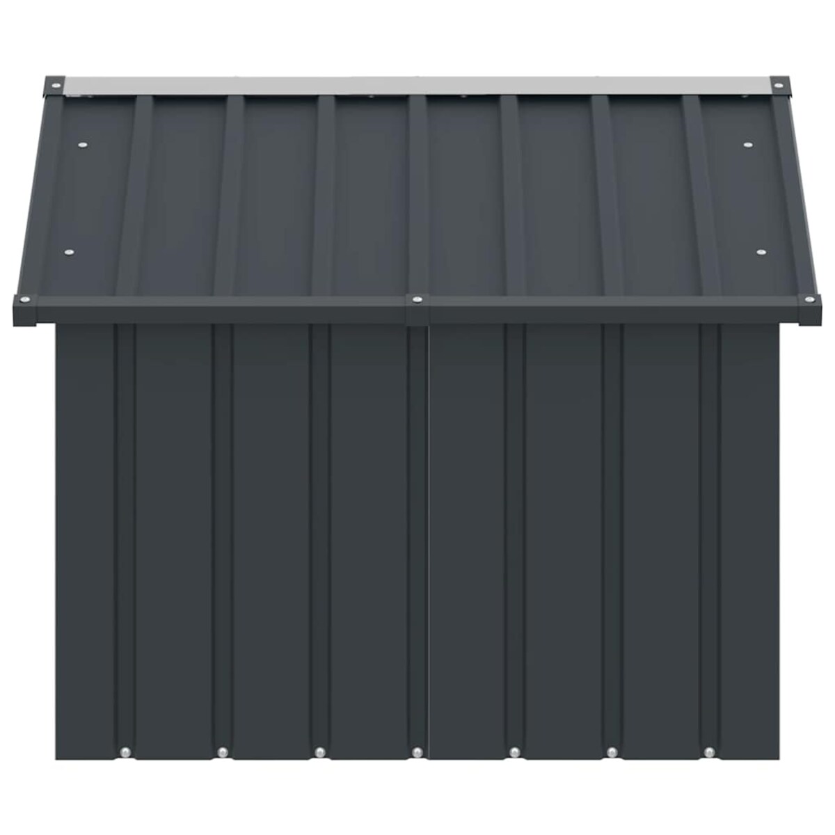 vidaXL Buda dla psa, antracytowa, 116,5x103x81,5 cm, stal