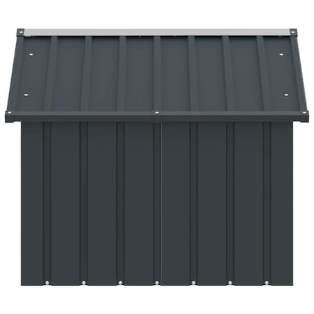 vidaXL Buda dla psa, antracytowa, 116,5x103x81,5 cm, stal