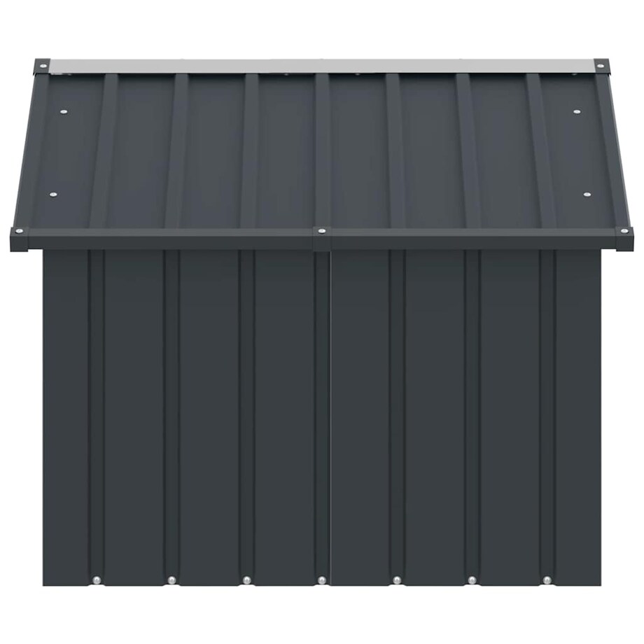vidaXL Buda dla psa, antracytowa, 116,5x103x81,5 cm, stal