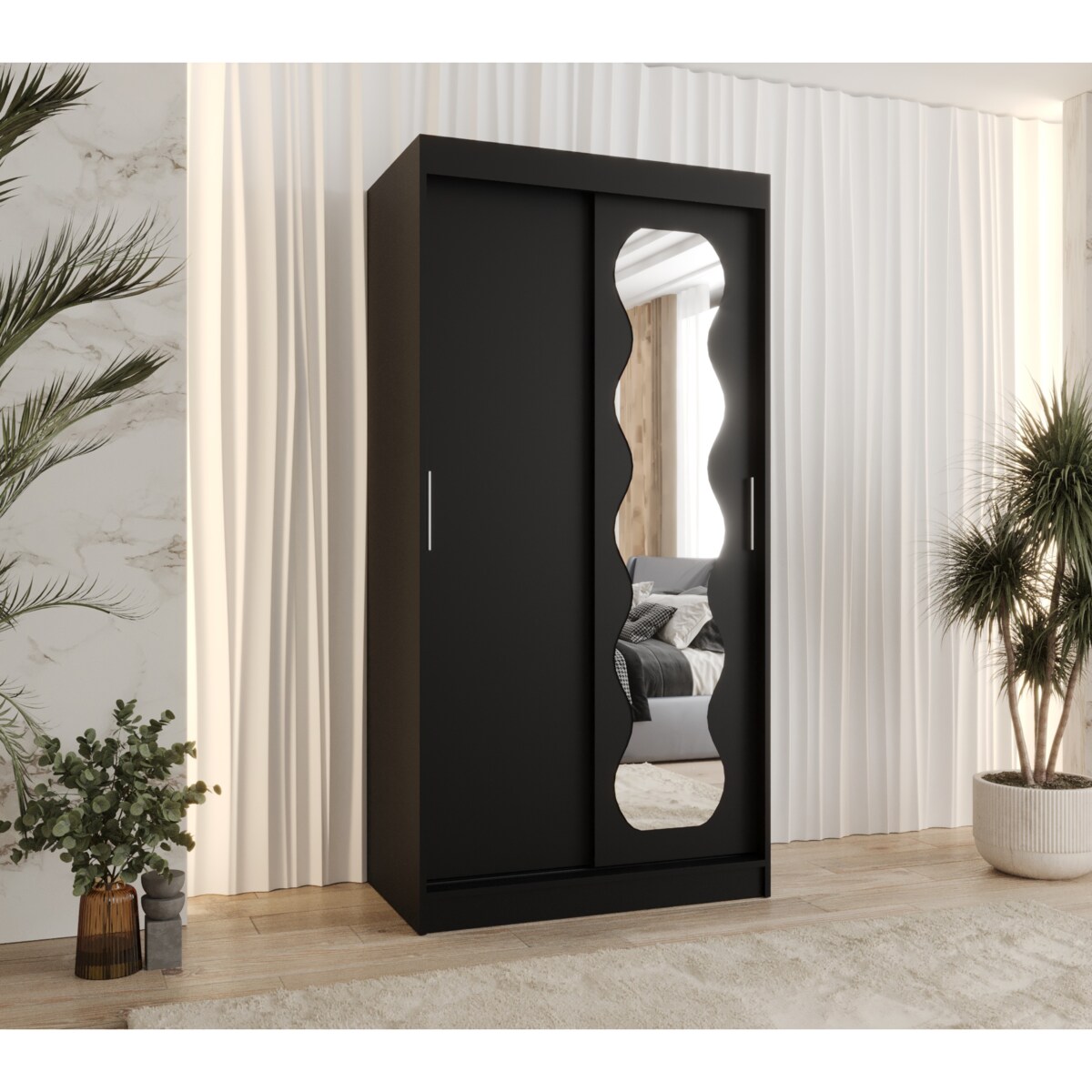 Szafa przesuwna SPOTI 100 czarny