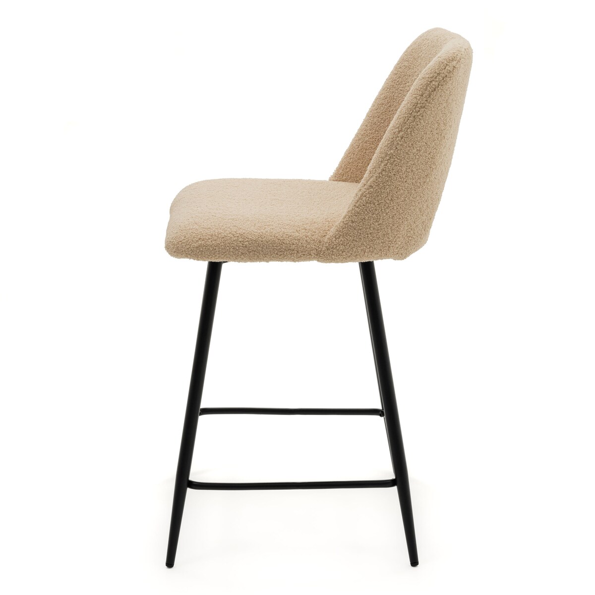 HOKER TAPICEROWANY BOUCLE TEDDY DO SALONU JADALNI BAROWY NOWOCZESNY ORO BEŻOWY