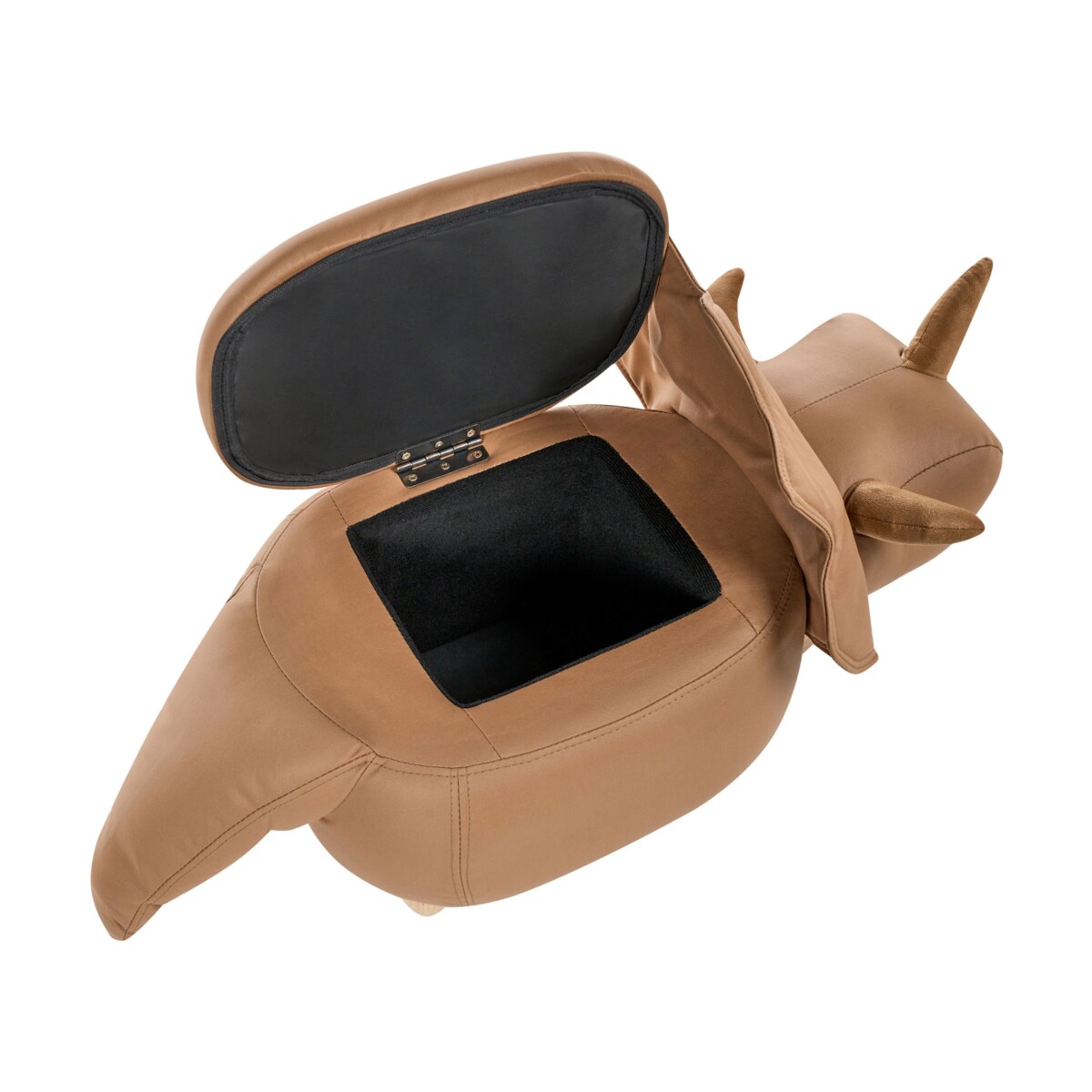 Pufa zwierzak ze schowkiem TRICERATOPS Brązowy