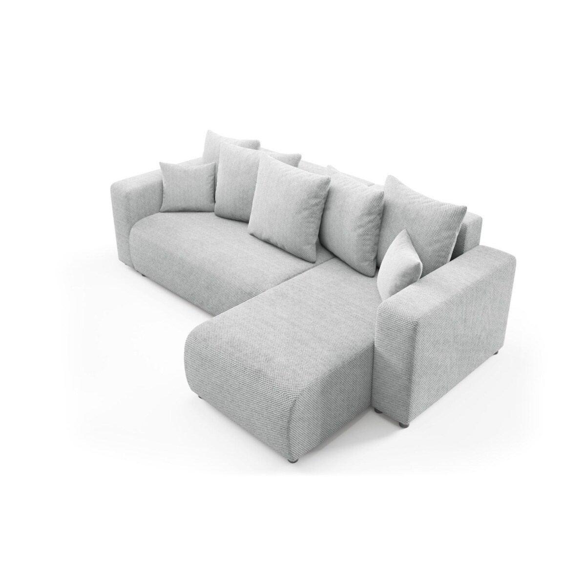 Narożnik EVORA L z pojemnikiem tkanina miękki plusz Kolor: Onega 08