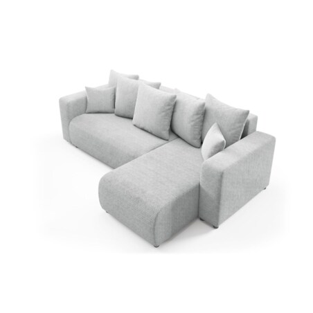 Narożnik EVORA L z pojemnikiem tkanina miękki plusz Kolor: Onega 08