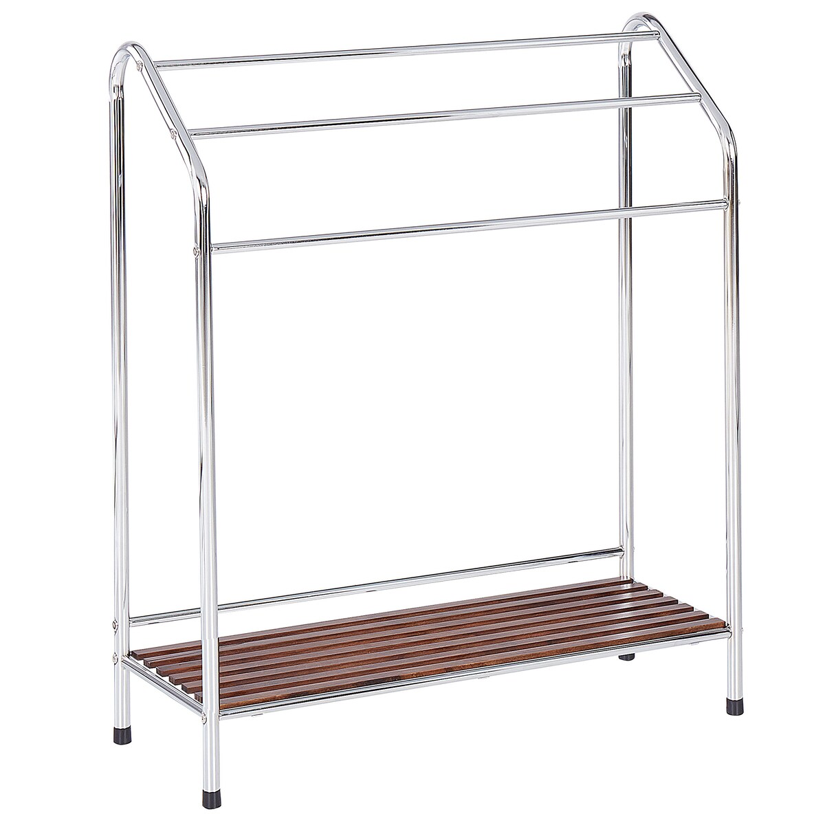 Stojak na ręczniki z półką MURIVA Metal Srebrny