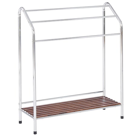 Stojak na ręczniki z półką MURIVA Metal Srebrny