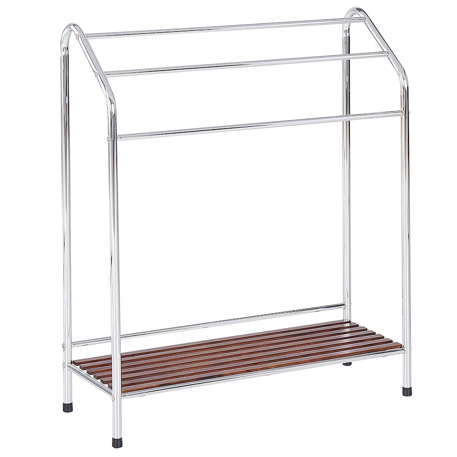 Stojak na ręczniki z półką MURIVA Metal Srebrny
