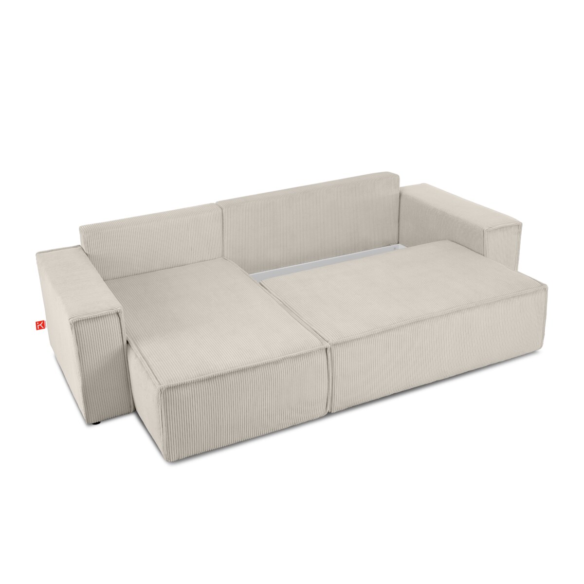 KONSIMO NAPI Uniwersalny narożnik z funkcją spania, kremowy, prawy/lewy