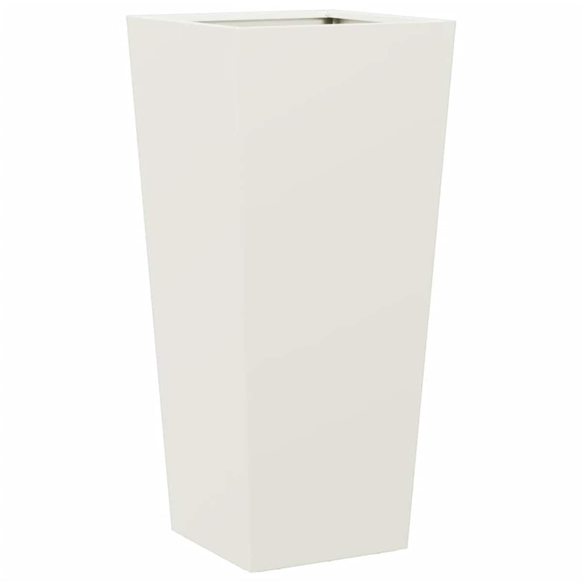 vidaXL Donica ogrodowa, biała, 35x35x75 cm, stalowa