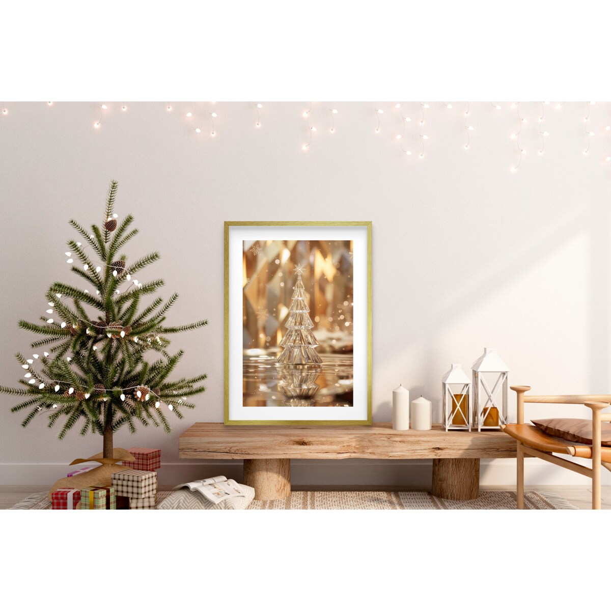 Plakaty na Boże Narodzenie Obrazy Świąteczne na ścianę do salonu Choinka