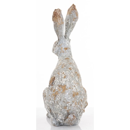 Dekoracja - zając szary 35x13x19 cm LONGORELA-4