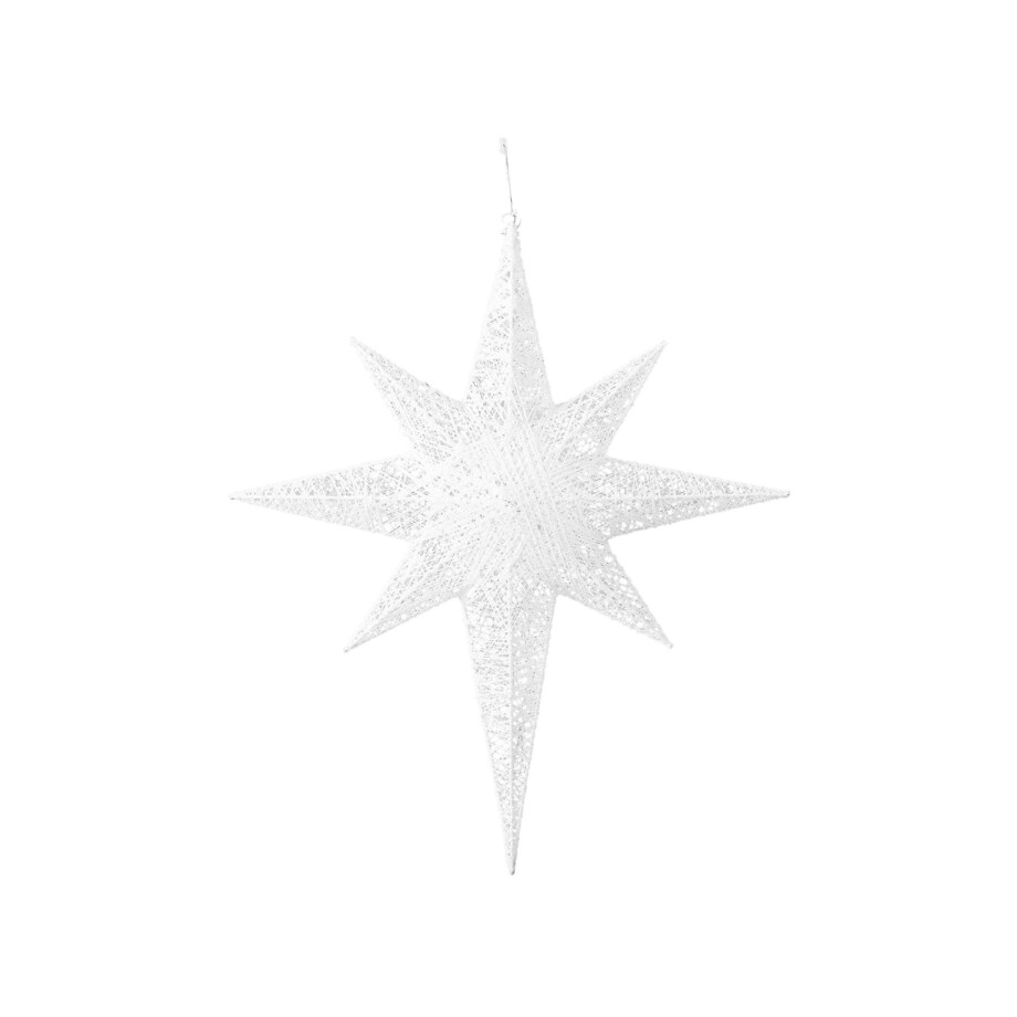 Dekoracja ogrodowa wisząca LED gwiazda 67 cm biała OSMA