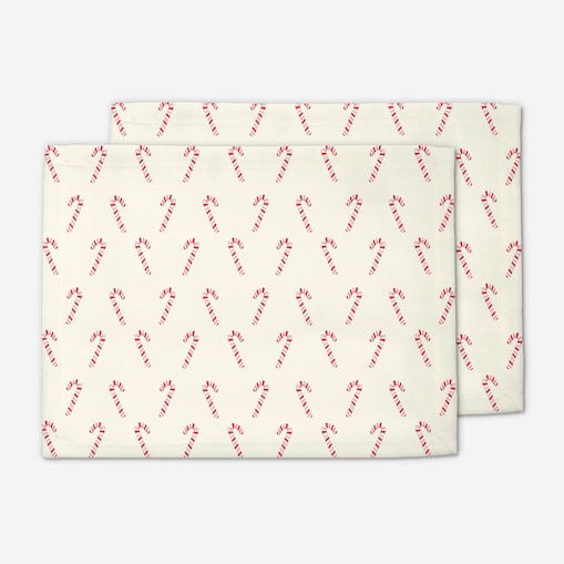 Podkładki świąteczne - Laski cukrowe - beż