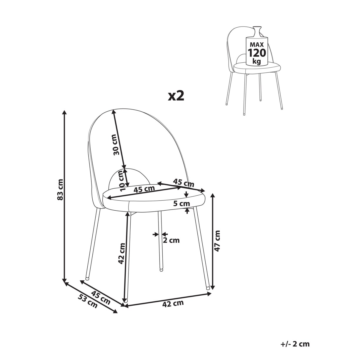 Krzesło do jadalni COVELO Welur Ciemnozielony