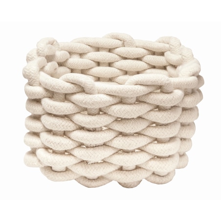 Kleine Wolke Fellone Koszyk pleciony sznurek beż naturalny M