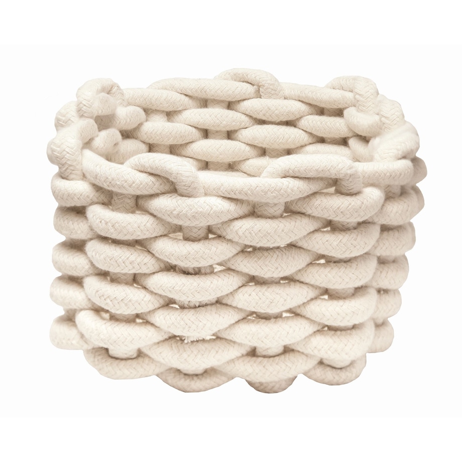 Kleine Wolke Fellone Koszyk pleciony sznurek beż naturalny M