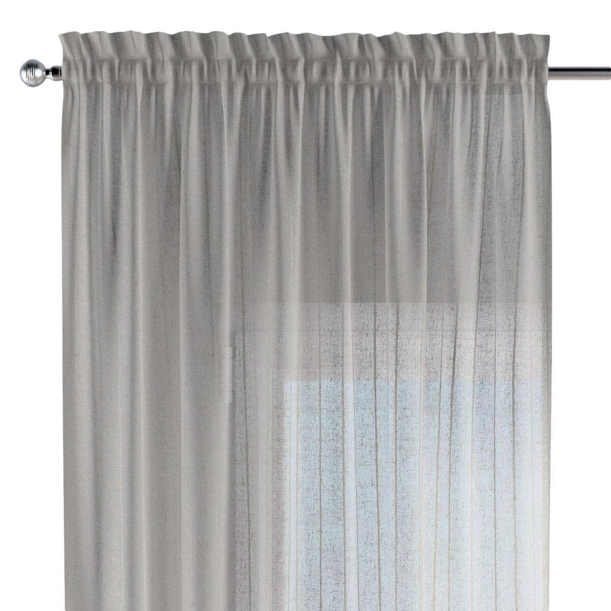 Zasłona na kanale z grzywką 1 szt. 130x260 beżowy