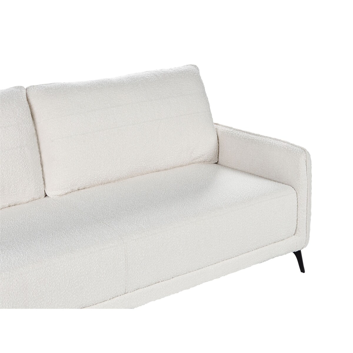 Sofa rozkładana HEMING Złamana biel Boucle
