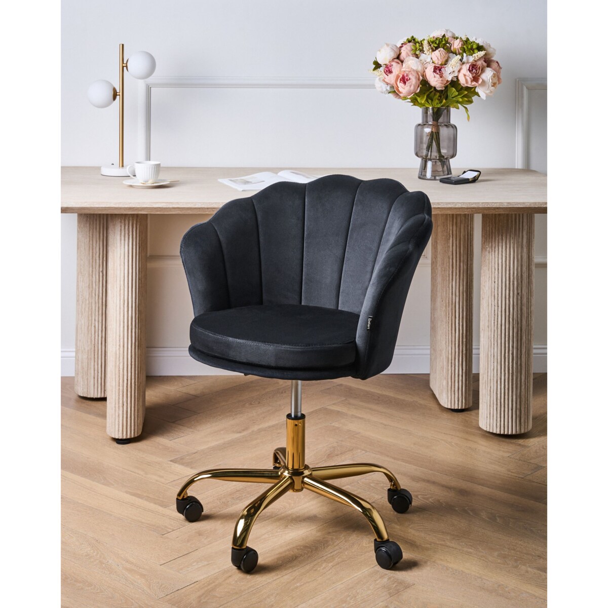 Krzesło obrotowe MONTICELLO Welur Czarny