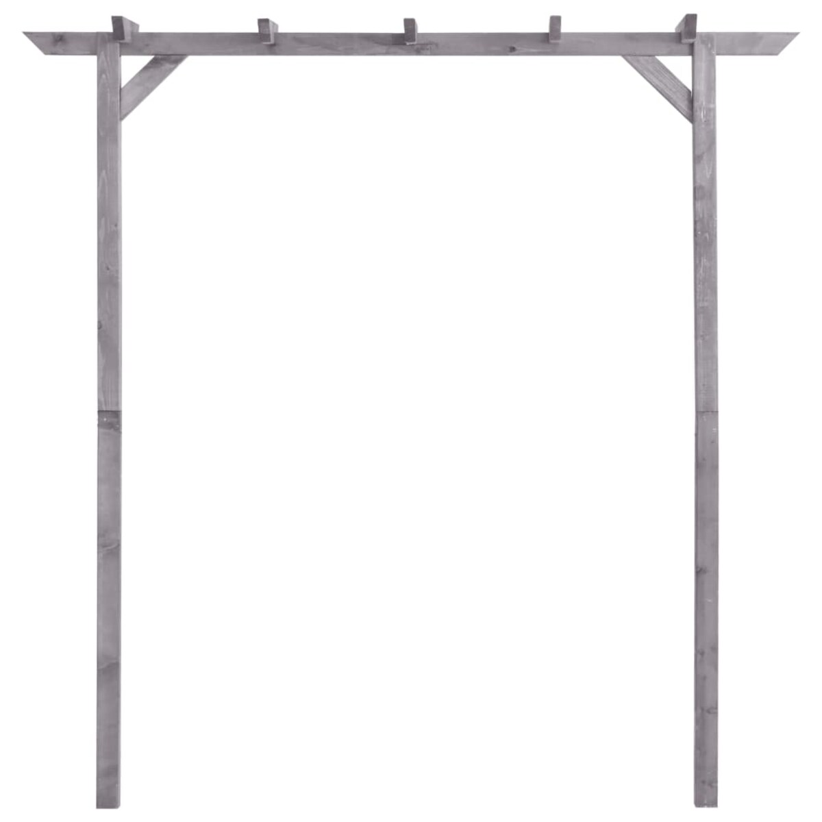 vidaXL Pergola ogrodowa, szara, 200x40x205 cm, impregnowana sosna