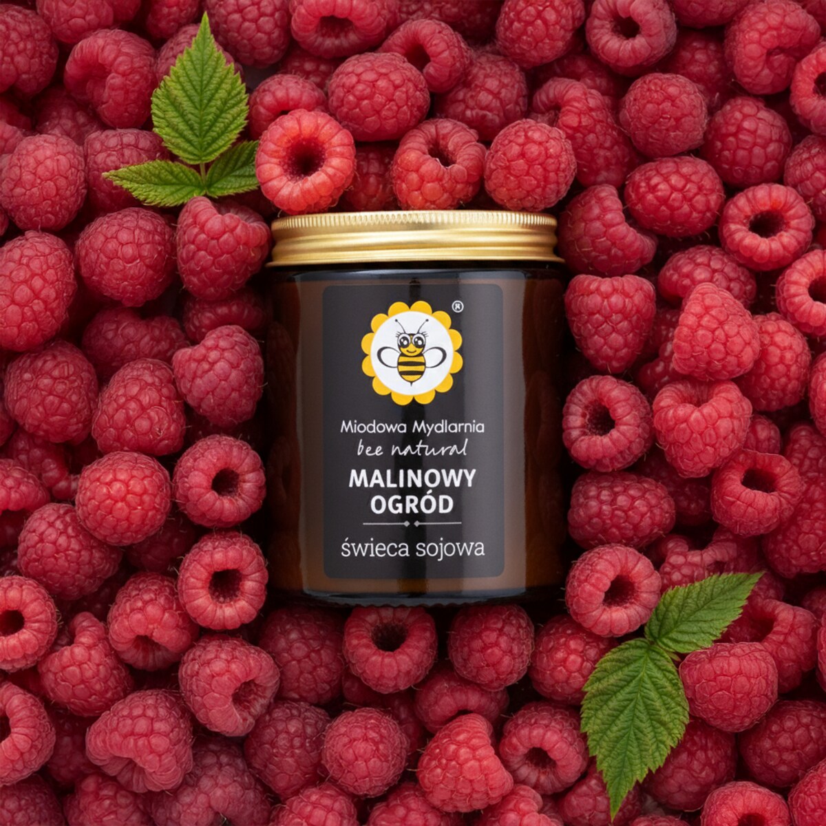 Malinowy Ogród - świeca z wosku sojowego