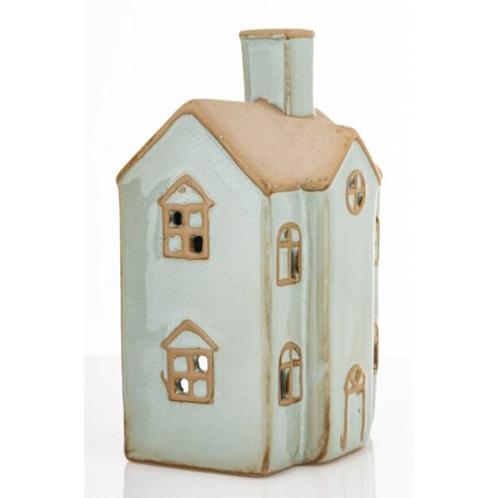 Domek ceramiczny 15x9,5x7,5 cm HANCER-2 z wysokim kominem