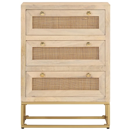 vidaXL Komoda, 55x30x76 cm, lite drewno mango i żelazo