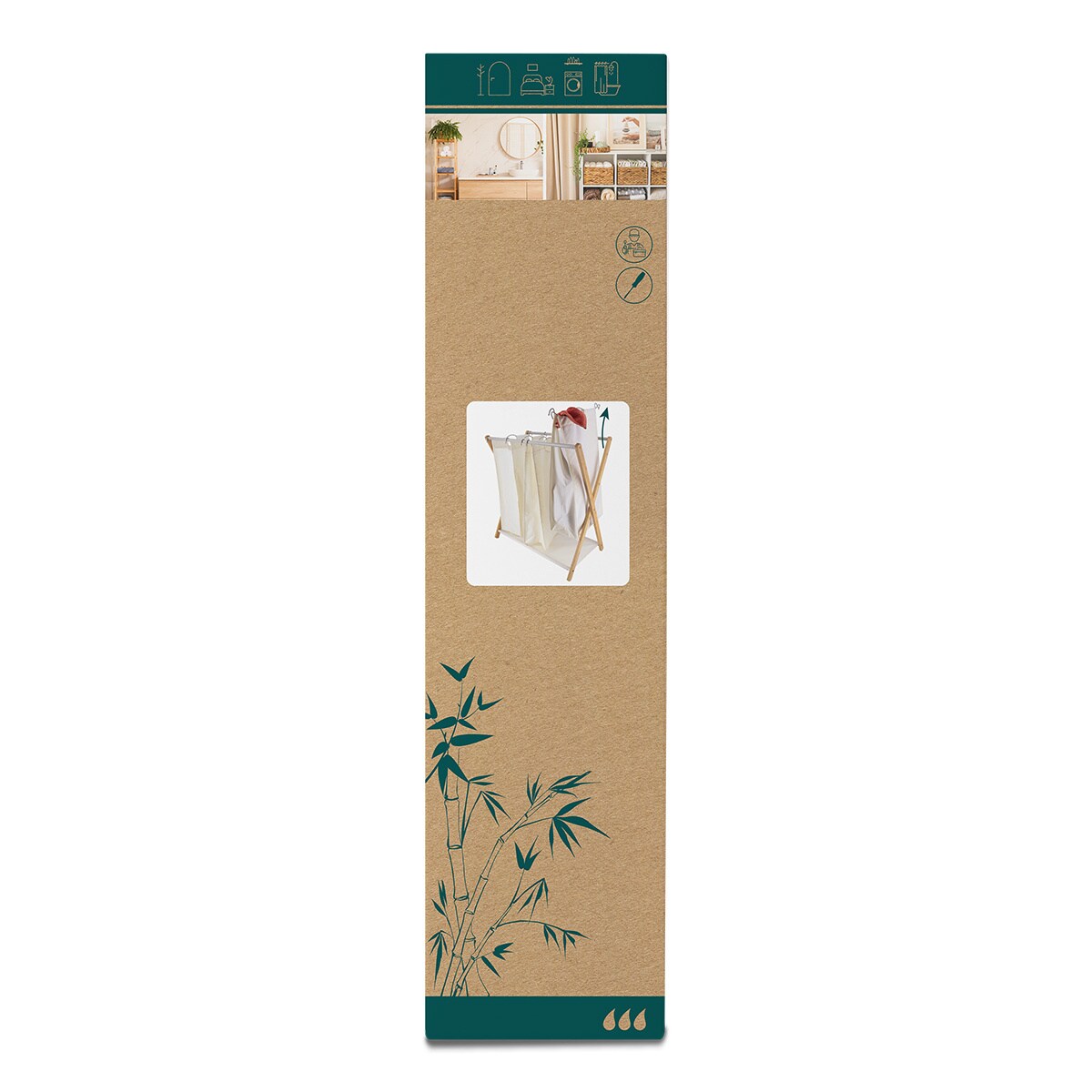 Kosz na pranie 3 komory CHIC INTERIOR, 35 l x3