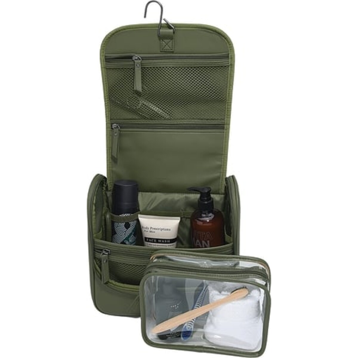 Kosmetyczka podróżna do zawieszenia Stackers Canvas zielona