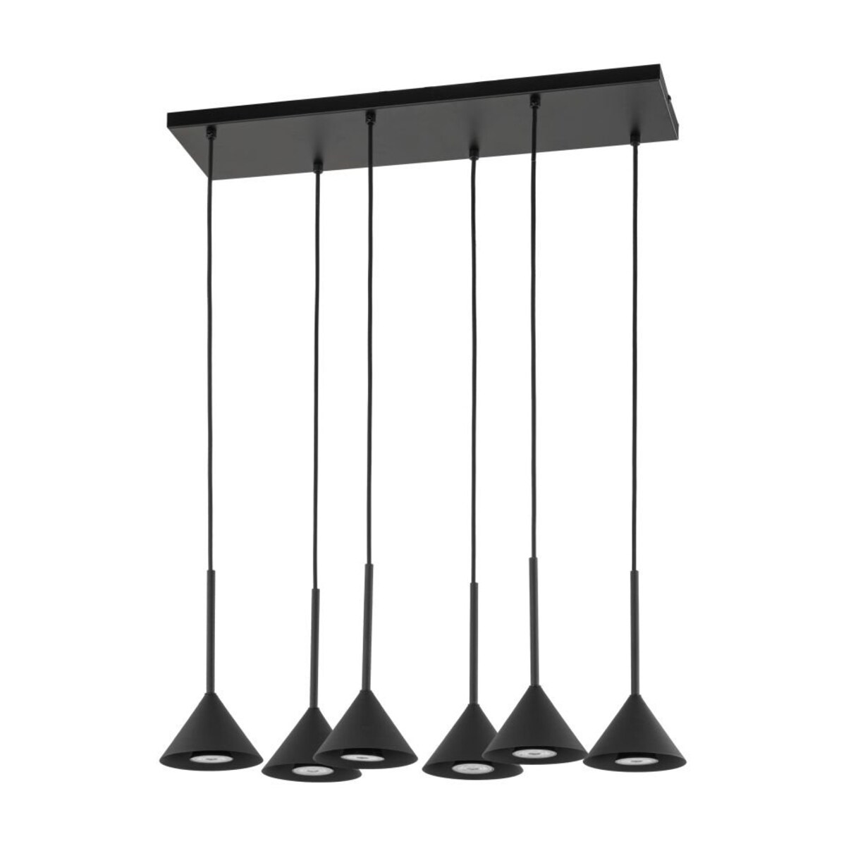 Lampa wisząca CONO BLACK MINI 10306 TK Lighting czarna 6xGU10 nowoczesna loft regulowana wysokość