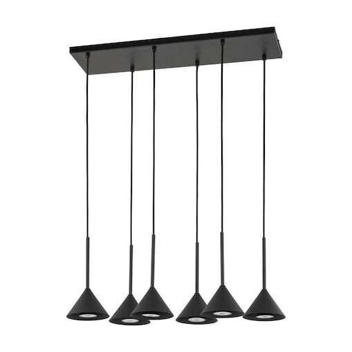 Lampa wisząca CONO BLACK MINI 10306 TK Lighting czarna 6xGU10 nowoczesna loft regulowana wysokość