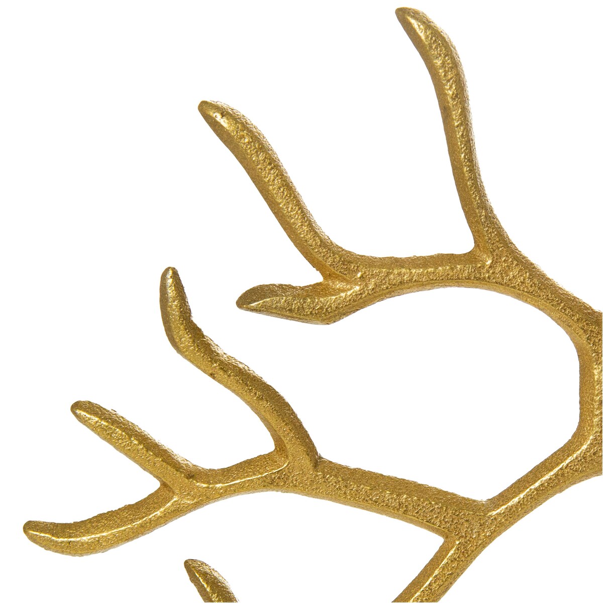 Figurka Renifer Jeleń 23X8X31.5 Cm Dekoracja Świąteczna Metalowa Złota