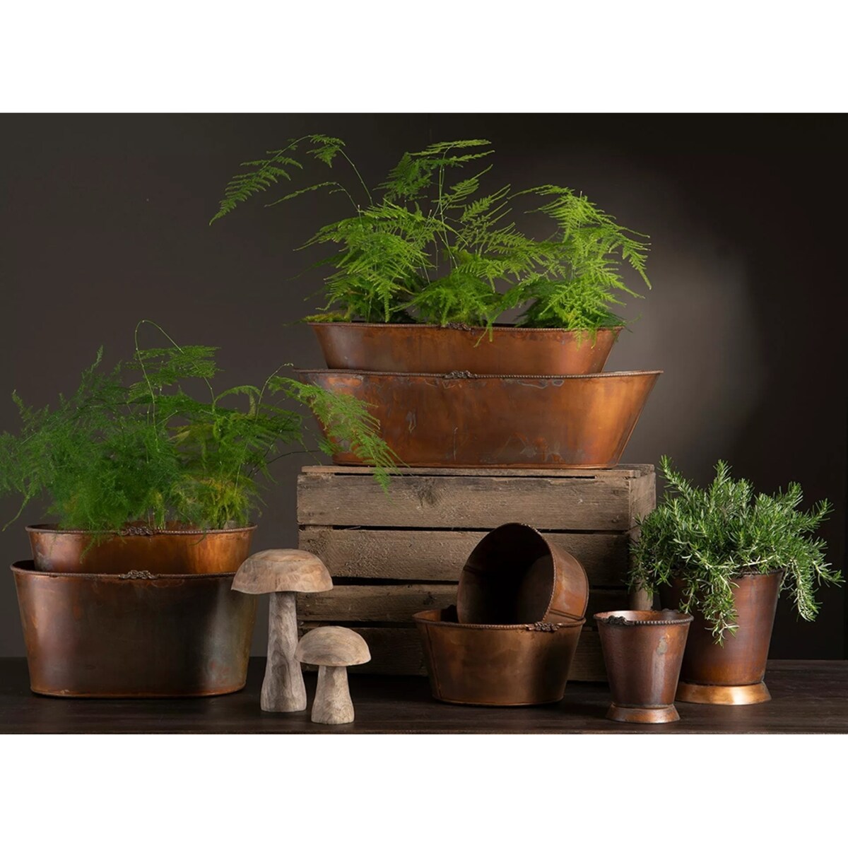 FIGURKA GRZYBEK STYL BOHO drewniana naturalna wys. 12cm