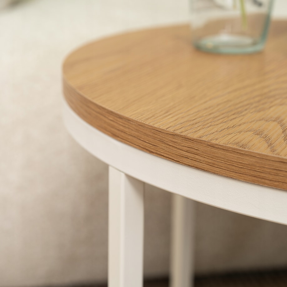 Stolik Kawowy Okrągły Loft Skandynawski Mały Ława Okrągła Mała ANN