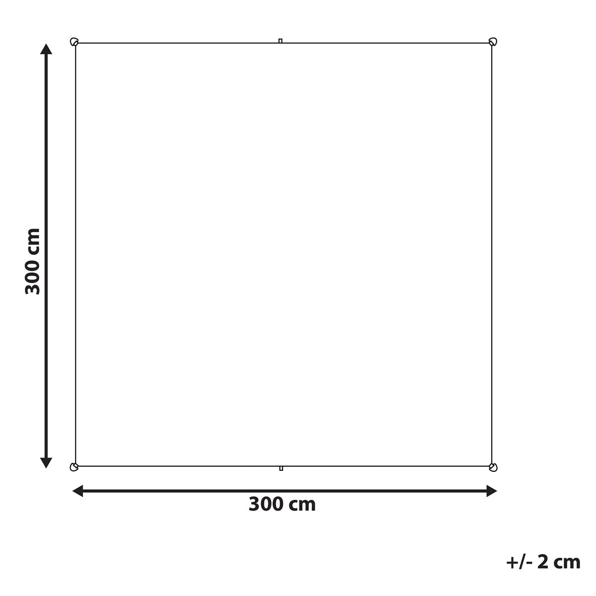 Żagiel przeciwsłoneczny LUKKA 300 cm 300 cm Szary
