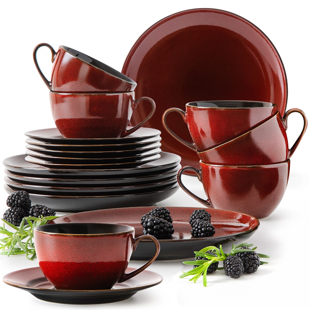 GAMBIA Zestaw kawowy 6 os. (18 el.)