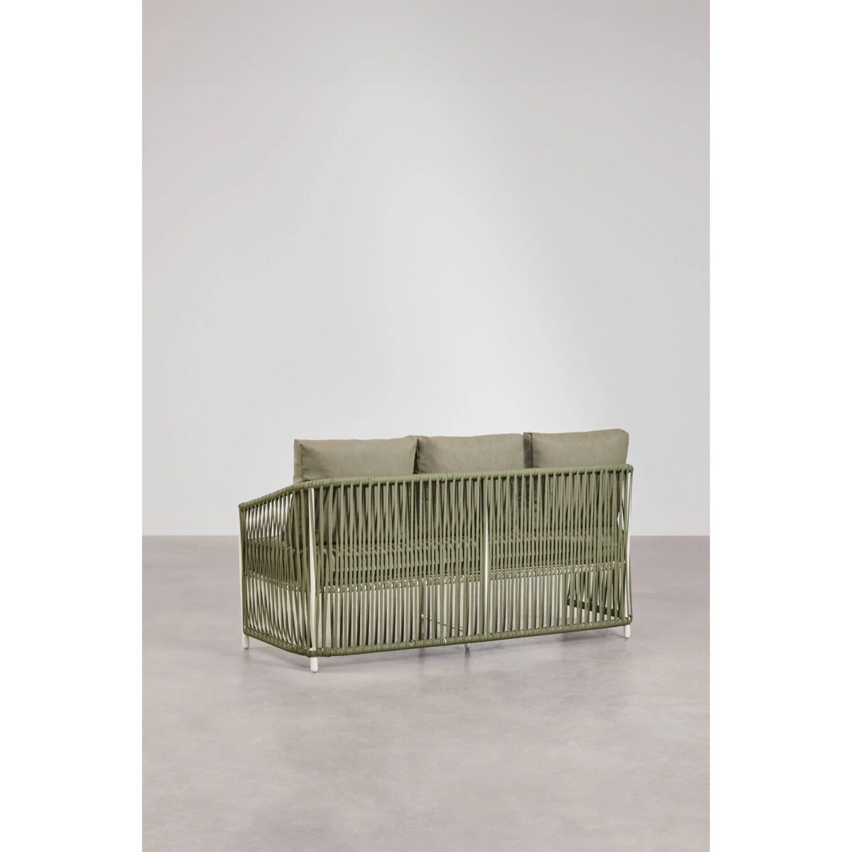 Zestaw ogrodowy: dwuosobowa sofa, 2 fotele i stolik kawowy zielony Sophie