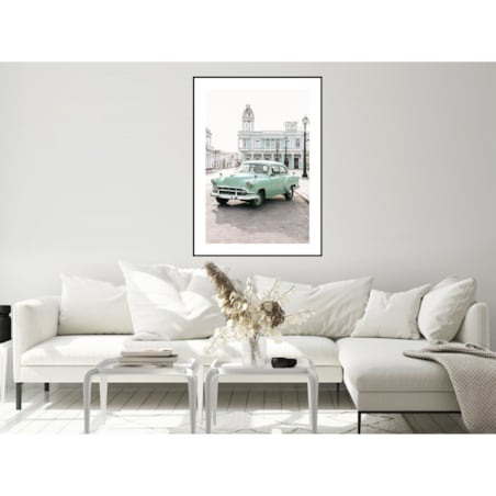 Poster Story, Plakat, Obraz - Miętowy Samochód Retro na Kubie, wymiary 60 x 84 cm