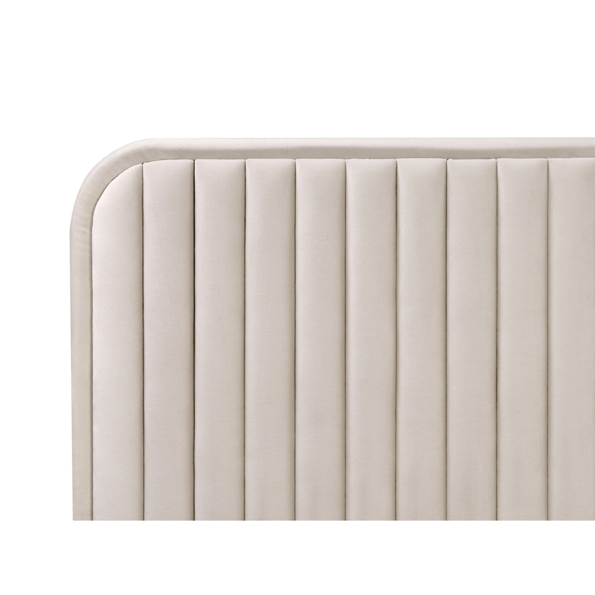 Łóżko welurowe 140 x 200 cm beżowe BRIN