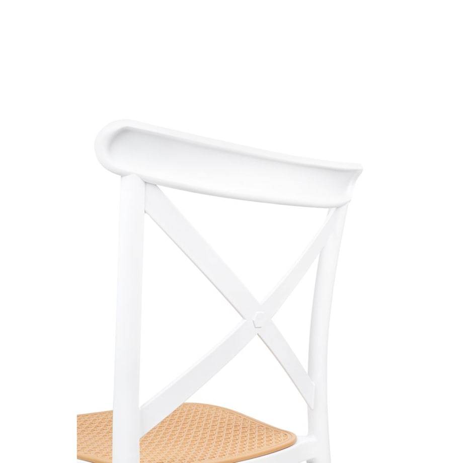 Krzesło COUNTRY KH010100247 ze skrzyżowanym opraciem białe