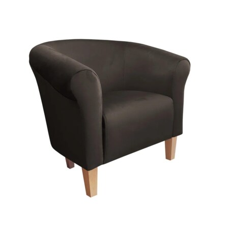 Fotel DRAWA 1 VELVET brązowy