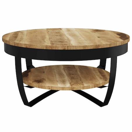 vidaXL Stolik kawowy, surowe drewno mango, 65 x 32 cm