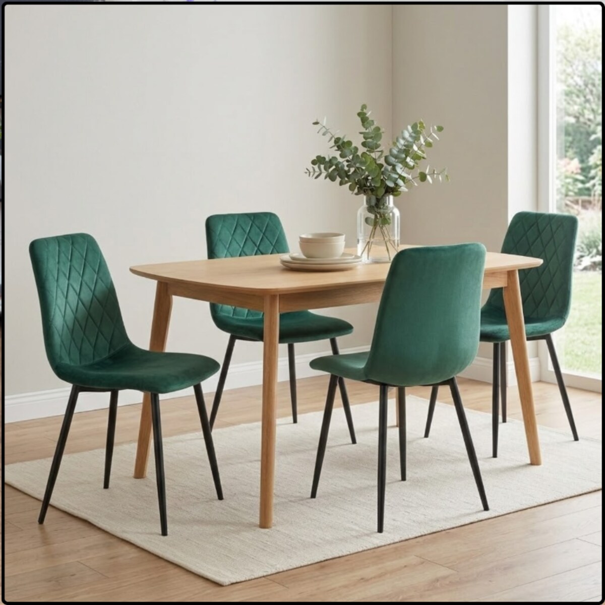 Krzesło tapicerowane pikowane wygodne nowoczesne do kuchni jadalni