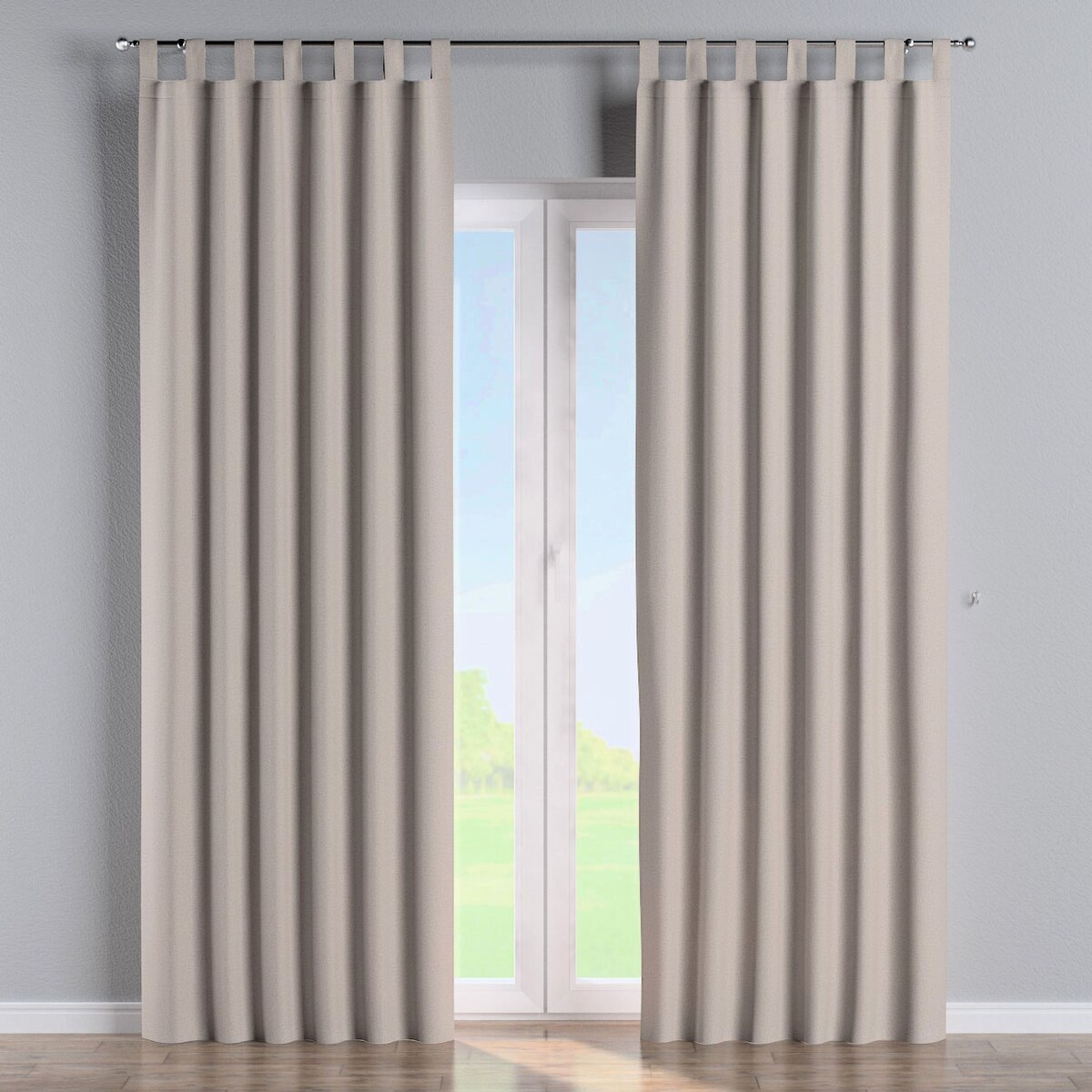 Zasłona na szelkach 1 szt. 130x245 ciemny beżowy