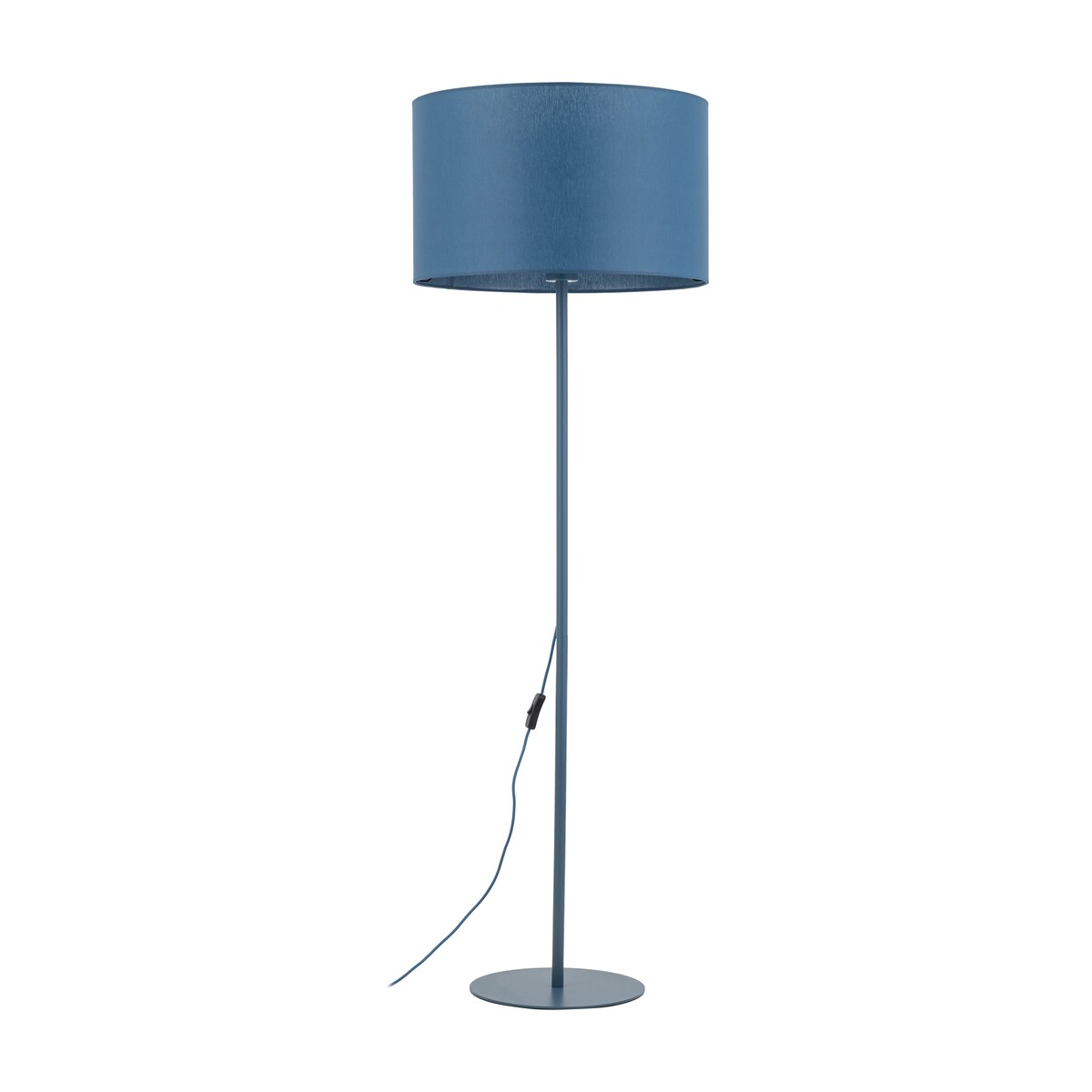 Lampa Stojąca Tk Lighting Dalum Granatowa Podłogowa 1Xe27 Abażur 50Cm, Wysokość 151Cm