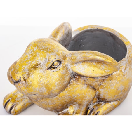 Osłonka cementowa 15x13x22 cm KRÓLIK złoty