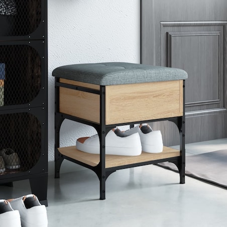 vidaXL Ławka na buty, dąb sonoma, 42x42x45 cm, materiał drewnopochodny