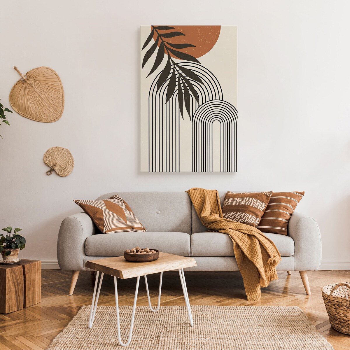 Obraz Gałązka Palmowa Abstrakcja Boho Style 30x40cm