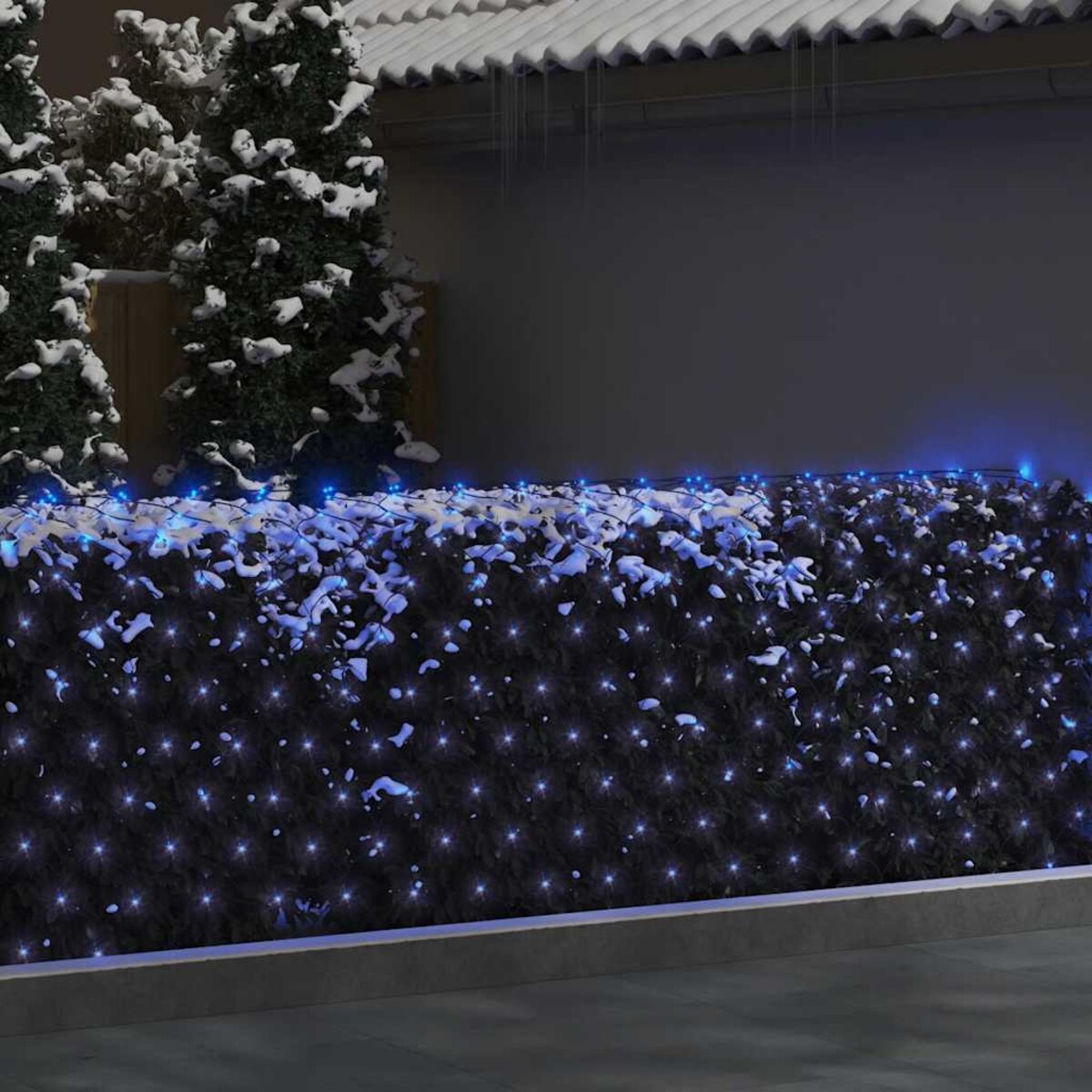 vidaXL Siatka lampek, niebieskie światło, 3x3 m, 306 LED